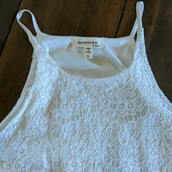 White Lace Tank Top - Picture 2 of 4